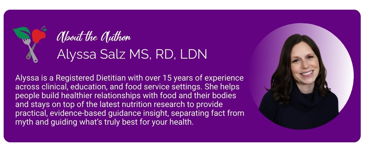 about the author, Alyssa Salz, MS, RD, LDN