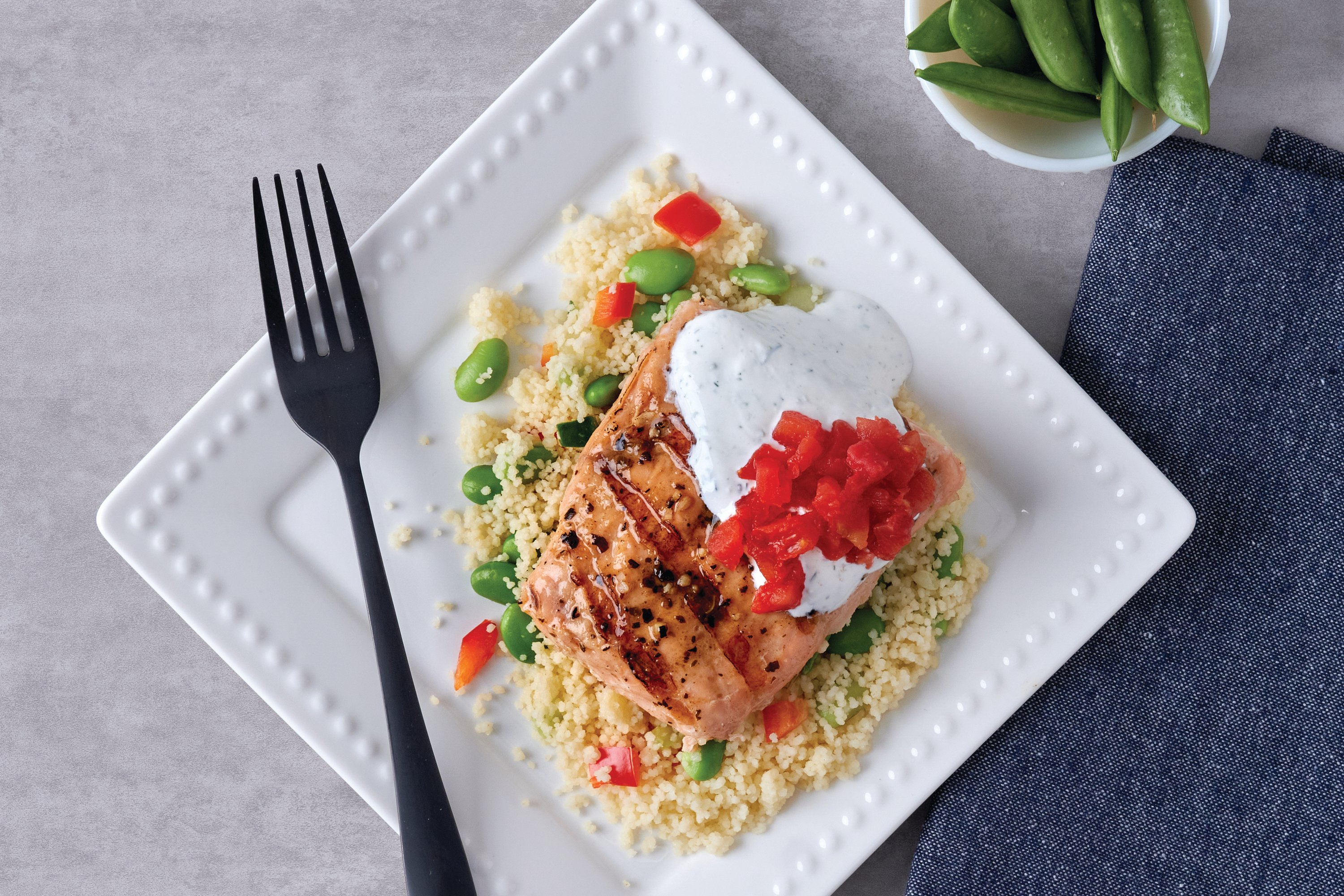 Grilled Salmon with Creamy Dill Sauce Grilled Salmon with Creamy Dill Sauce